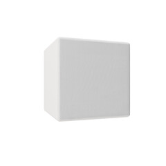 White cube with fabric surface