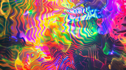 Fototapeta na wymiar Psychedelic Oil Dance: Abstract Color burst. Generative AI