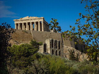 Fototapeta na wymiar ruins of the Parthenon at Acropolis Greece