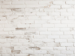 Fototapeta premium Beautifully painted white brick wall offers a striking backdrop