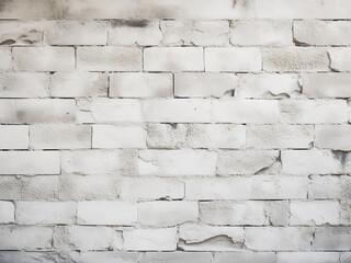 Fototapeta premium Textured white concrete brick wall provides a background