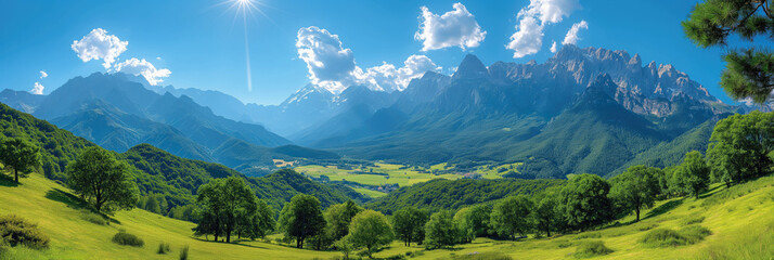 Fototapeta premium panorama of mountains