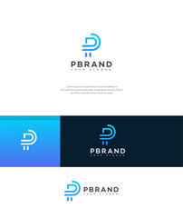 P Letter Logo Icon Brand Identity Sign, P Letter Symbol Template 