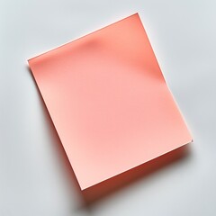 Peach Sticky Note: Quick Reminders on White