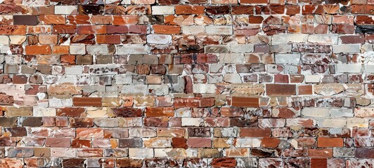 Red brick wall background - red brick texture pattern