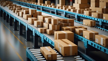 Distribution Warehouse Conveyor Belt Art
