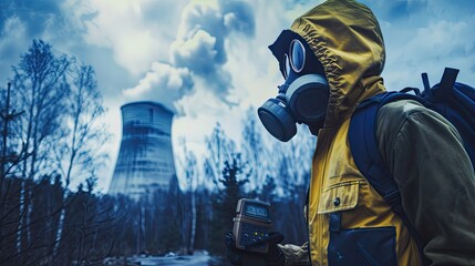  Nuclear Safety Guardian: Monitoring Radiation Risks - obrazy, fototapety, plakaty