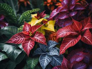 Explore the natural textures in the botanical garden's vibrant backdrop