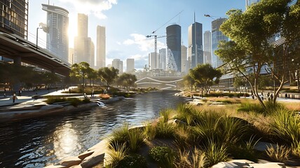 A Futuristic Urban Park Integrating Technological Innovations