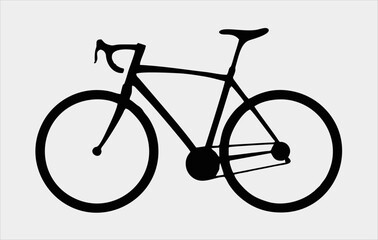 bicycle silhouette of the best quality - obrazy, fototapety, plakaty