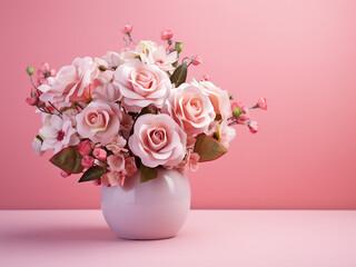 Obraz premium Romantic floral arrangement sets the scene for Valentine's Day