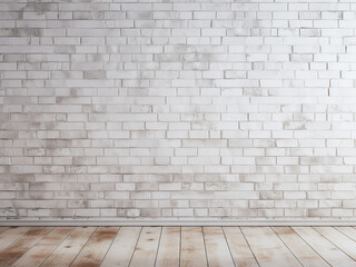 Fototapeta premium A rustic room features a background of lovely white brick wall textures