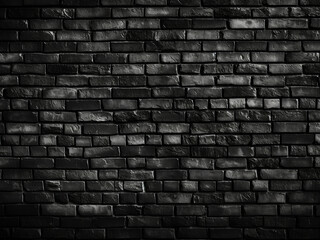 Unplastered black brick wall creates a textured background