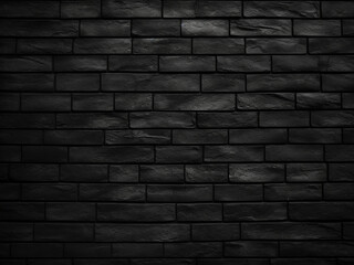 Background showcases the texture of a black brick wall