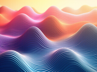 Vibrant abstract background with mountains showcased in 3D rendering