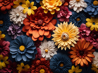 A vibrant floral backdrop offering copy space, ideal for a variety of designs