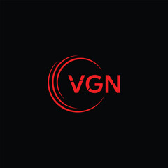 Creative initial letter VGN logo design concept