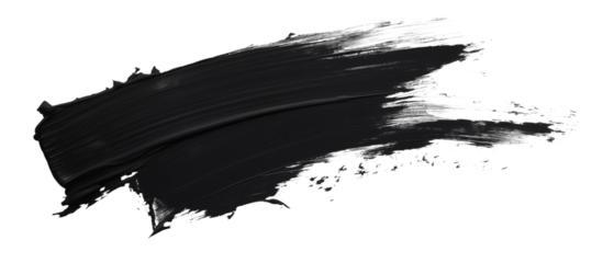 Black Ink Stroke on transparent Background