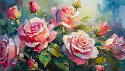 watercolor painting of roses