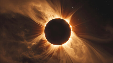 totality solar eclipse, celestial queen, flare black hole sun