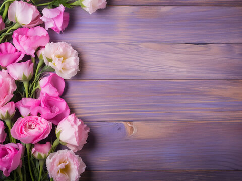 Creative shot captures a eustoma flower against a colored background