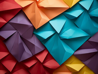 Vibrant paper background with Chinese-style origami creates an inviting photo zone