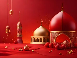 Decorative Islamic festival background with Eid al-Adha