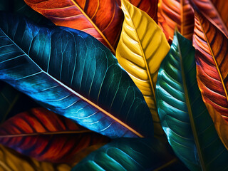 Mesmerizing abstract showcases lush leaves, inviting us to explore nature's intricate beauty
