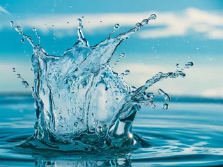 Fotobehang Agua pura salpicando concepto de pureza © Leonardo