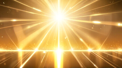 golden background with a light in the middle