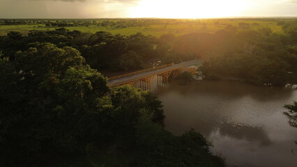 paisajes sur de mexico laguna nayarit,puente en lago y atardeceres de mexico