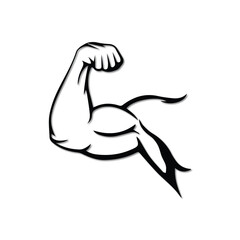 Muscle logo design for fitness forum or blog