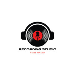 Headphone DJ, Music Studio Recording, Logo Design Inspiration