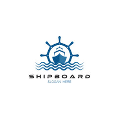 shipboard logo and vector with slogan template