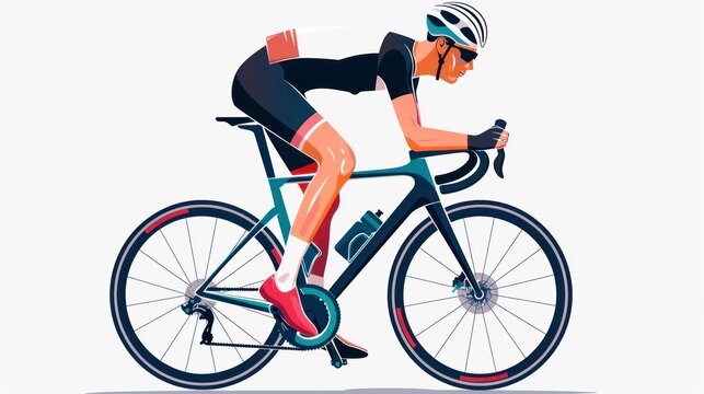 illustration of a person riding a cycle