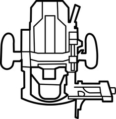 Wood Router Outline Icon