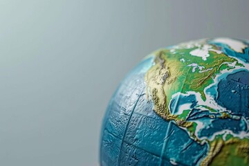 Highly Detailed 3D Planet Earth Globes, Focused on America, Asia, Europe, Africa - obrazy, fototapety, plakaty