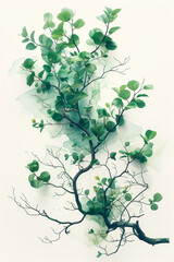 Naklejka premium Abstract Green Tree