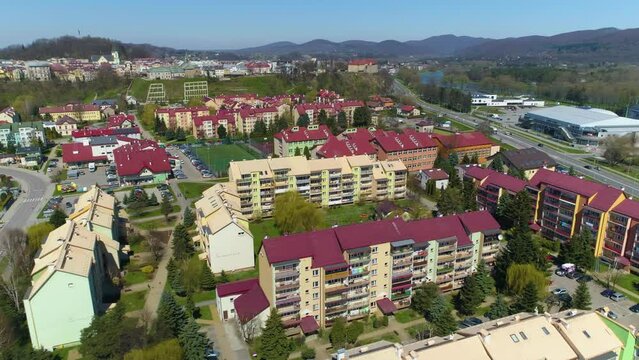 Apartments Street Queen Bona Sanok Panorama Aerial View Poland