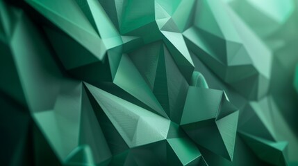 Abstract Emerald Polygon Background