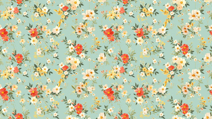 Vintage Bouquet,Retro florals in bright, modern colors, seamless,