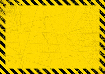 危険・注意喚起のベクターグランジ背景素材（黄色と黒） © Studio Trinity