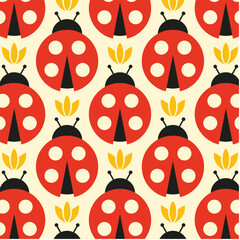 Ladybug Designs in Fabric, Wallpaper and Textures