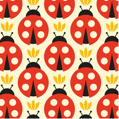 Ladybug Designs in Fabric, Wallpaper and Textures © CRAWL STUDIO