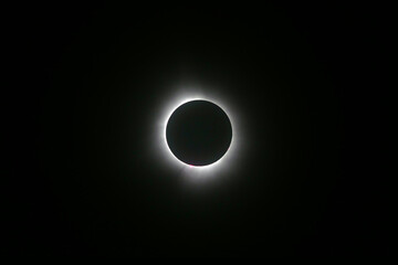 A view of the 2024 total solar eclipse in North America. - obrazy, fototapety, plakaty