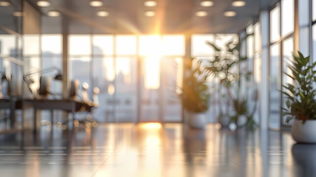 Blurred office wit bokeh effect  background business center building wallpaper, background 