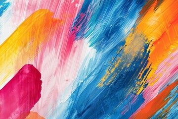  Abstract watercolor brush strokes background, colorful artistic texture