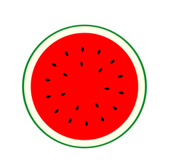 カットされた赤いスイカのイラスト