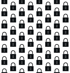 Vector seamless pattern of flat lock isolated on white background