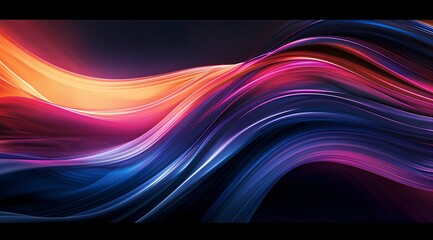 Modern Abstract wave silk fabric textured gradient background, wallpaper with color theme of Neon purple